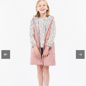 Barbour Girls Guilden Gilet Puffer Vest in Coral 12/13-XL